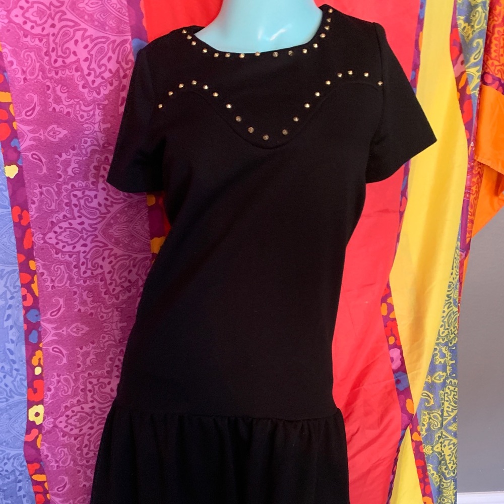 Couture Sinequanone Paris Black Gold Studded 1980’s